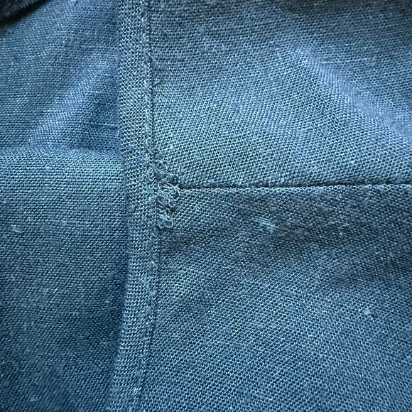 Geoffrey Beene Sport Cropped Linen Vest Black Minimalist Size 8 Made in USA - Picture 9 of 10